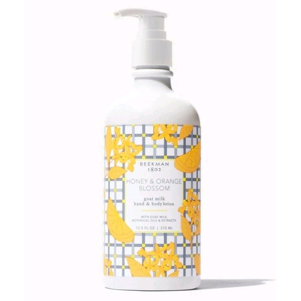 Beekman 1802 Goat Milk Lotion + Pump 12.5 oz Honey & Orange Blossom New, Sealed